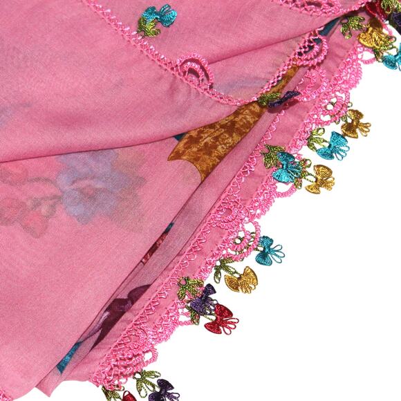 Tulbent Scarf Handmade Crochet Detailing NWOT - Picture 3 of 9